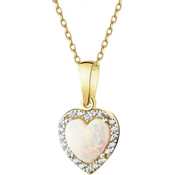 Přívěsek Zlatý přívěsek s opalitem a zirkony - AP543-0528