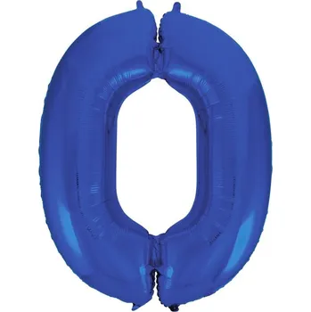 Balónek Fóliový balónek Godan číslice 0, 92 cm, modrý