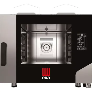 Vestavná trouba HENDI MKF464GBM Millenial Black Mask Pekárna 4x600x400 Plynová kombinovaná parní trouba