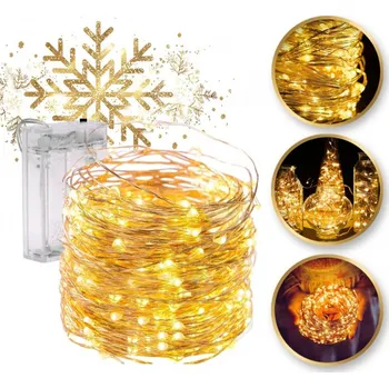 Vánoční dekorace Světelný řetěz 100 LED, teplá bílá, 10 m