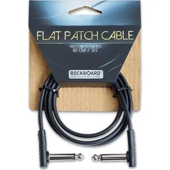 Příslušenství ke zvukové technice RockBoard Flat Patch Cable Black 80 cm Lomený - Lomený Patch kabel