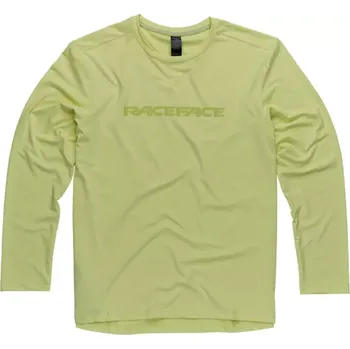 cyklistický dres Race Face Pánský dres Race Face Commit Long Sleeve Tech Top Tea green velikost L
