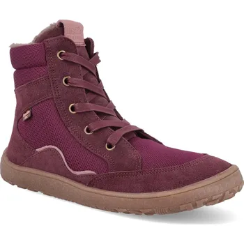 Dětská móda Barefoot zimní boty Froddo - Wool Tex Grow Bordeaux vínové Velikost: 41