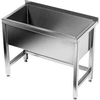 Nerezový dřez Nerezové jednokomorové umyvadlo (30 cm hluboké) 80x60x85 cm