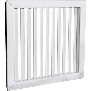 Stavební výplň 502 Plastová mřížka s pevnou horizontální žaluzií 214 x 392 mm, bílá DALAP GPV 400x200