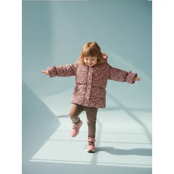 Dívčí bunda Sinsay - Prošívaná bunda s kapucí - tmavě hnědá - 823GC-89X - 823GC-89X-98