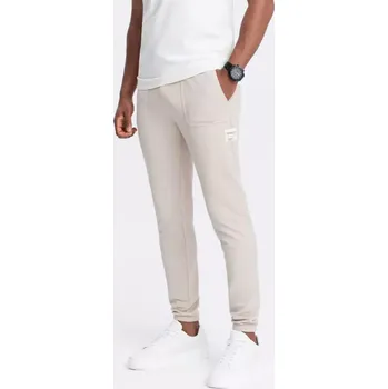 Pánské tepláky OMBRE OM-PASK-0211 LIGHT BEIGE XL