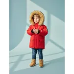 Sinsay - Zateplená bunda s kapucí - červená - 4292J-33X - 4292J-33X-68