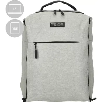 Pánský městský batoh šedý 20L - Enrico Benetti Newcastle 46224 - stylový batoh do města, práce i na cesty | Cooltovka.cz