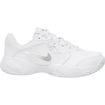 Chlapecké tenisky Juniorská obuv Nike Jr Court Lite 2 - white/metallic silver Bílý (35,5)