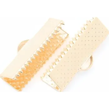 Materiál na výrobu šperku EU Koncovka na stuhu 20/8mm rose gold