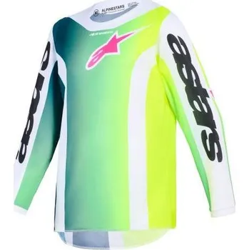 Moto dres Dres FLUID PORTL YOUTH, ALPINESTARS, dětské (zelená/bílá/černá) 2026 L