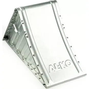 Upínací popruh Kovový zakládací klín F46 pro nákladní vozidla – pro kola 22,5″440 x 200 x 240 mm Stříbrná