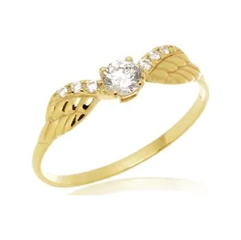 Prsten Dámský stříbrný pozlacený prsten s čirými zirkony STRP0635F