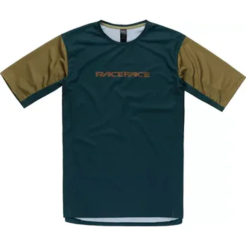 cyklistický dres Race Face Pánský dres Race Face Indy SS Jersey - Pine velikost M