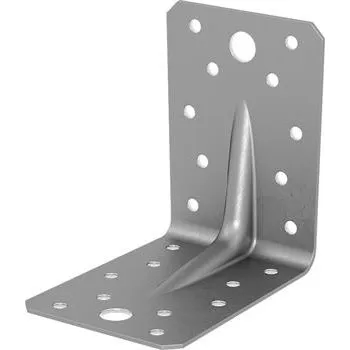 Tesařské kování Úhelníková spojka s žebrem GH 65/90S, Greenline, 90×90×1,5, ocel, žárový pozink