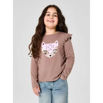 Sinsay - Tričko s dlouhými rukávy - hnědá - 857GH-84X - 857GH-84X-128