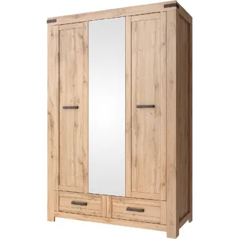 Šatní skříň Slevadoma Šatní skříň se zrcadlem 3D2S BIN dub wotan