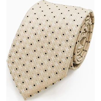 Kravata Hedvábná kravata Slim - capuccino / navy