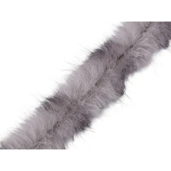 Všívací oděvní / dekorační kožešina kulatá zvířecí vzor šíře 4,5 cm METRÁŽ - šedá