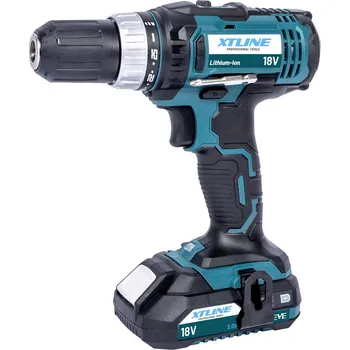 Vrtačka XT line XTLINE Aku vrtačka 18 V, 35 Nm + 2 baterie 2.0 Ah + nabíječka 2.4 A XT102770E