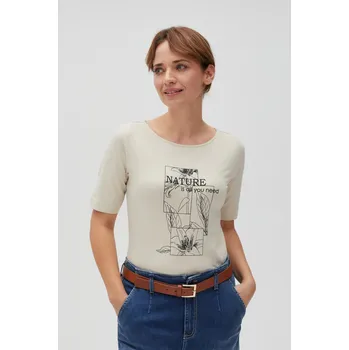 Dámské tričko Marisse Women's T-Shirt L-Ts-4610 L.Beige Moodo modrá | krémová 3271438