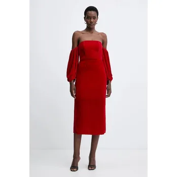 Dámské šaty Šaty s příměsí hedvábí Forte Forte 14350.mydress červená 33X, vel. 38