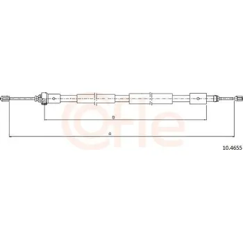 Brzdový systém Tažné lanko, parkovací brzda COFLE 92.10.4655