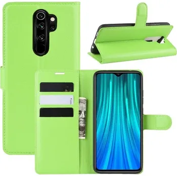 Pouzdro na mobilní telefon Litchi PU kožené peněženkové pouzdro na mobil Xiaomi Redmi Note 8 Pro - zelené