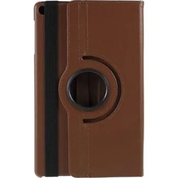 Pouzdro na tablet Litchi 360 otočný obal pro tablet Samsung Galaxy TAB A 10.1 (2019) SM-T510/SM-T515 - hnědý