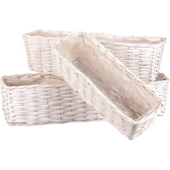 Obal na květináč Autronic OV4144 WT 3 ks bílý