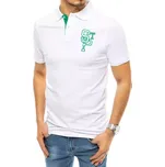 Pánské polo tričko s výšivkou bílé Dstreet DStreet bílá 1624308