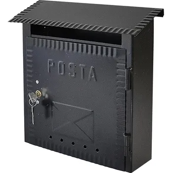 Poštovní schránka poštovní schránka černá S641 - schránka na dopisy 230 x 265 x 90 mm﻿ (šířka x výška x hloubka), pozinkovaný plech s&nbsp;práškovou barvou, kataforézní úprava