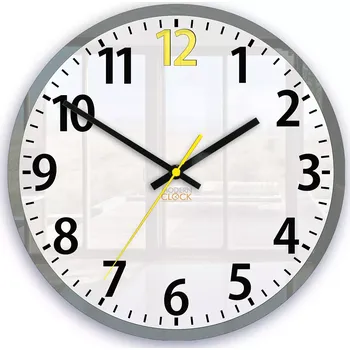 Hodiny Nástěnné hodiny Louis 30 cm bílé/žluté