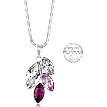 Módní doplněk Levien Náhrdelník s fialovými krystaly Navette + 2 měsíce na vrácení zboží