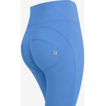 Dámské kalhoty Freddy kalhoty WR.UP v modré barvě, vysoký pas, 2 knoflíčky, superskinny střih, organická bavlna Vybraná velikost: S