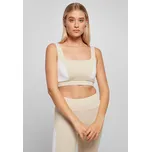 Dámská podprsenka Color Block softseagrass/bílá/lila Urban Classics krémová 2542417