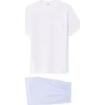 Celio Pyžamo Lipyrayure - Pánské Celio bílá | světle modrá 3369882