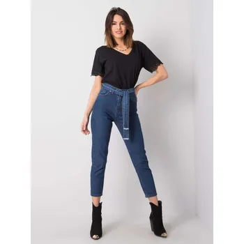 Jeans trousers-320-SP-2902.09P-dark blue RUE PARIS modrá 3200960