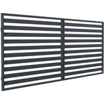 Milton Plotová brána dvoukřídlá, ocel, 150 × 350 cm, grafitová šedá (RAL 7024) W10434