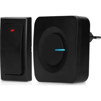 Domovní zvonek ALECTO Bezbateriový zvonek Černá