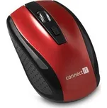 CONNECT IT Bezdrátová optická myš (+ 2x AAA baterie zdarma), červená