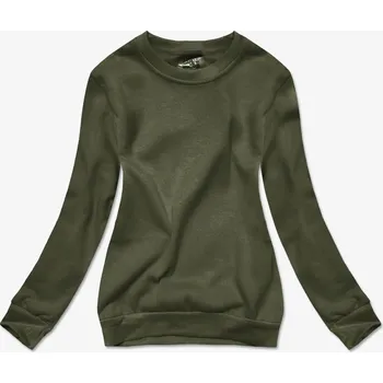 Dámská mikina Dámská tepláková mikina v olivové barvě se stahovacími lemy (W01-29) odstíny zelené XL (42)