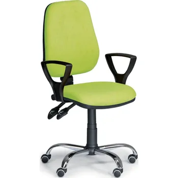 kancelářská židle Comfort - chromový kříž - zelená