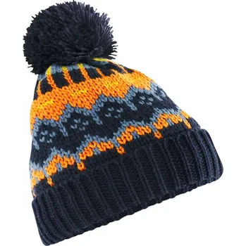 Módní doplněk Beechfield - Bavlněná čepice s bambulí Retro Ski B528