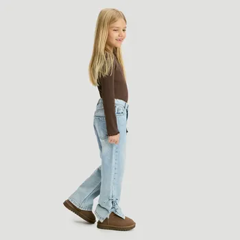 Dívčí džíny Reserved - Rovné džíny s mašličkami - modrá - 838FF-50J - 838FF-50J-134