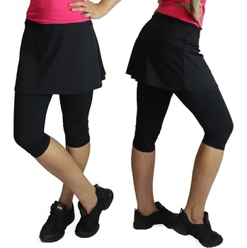 Dámské legíny Kaira LS302 dámské legíny se sukní černá S/M