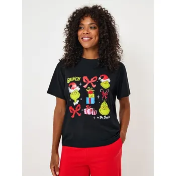 Sinsay - Bavlněná košilka s potiskem Grinch - černá - 904GS-99X - 904GS-99X-XL