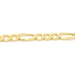 Zlatý náramek Figaro hrubý s velkou karabinou 6,95g