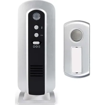 Domovní zvonek ALECTO Bezdrátový zvonek Černá / Stříbrná